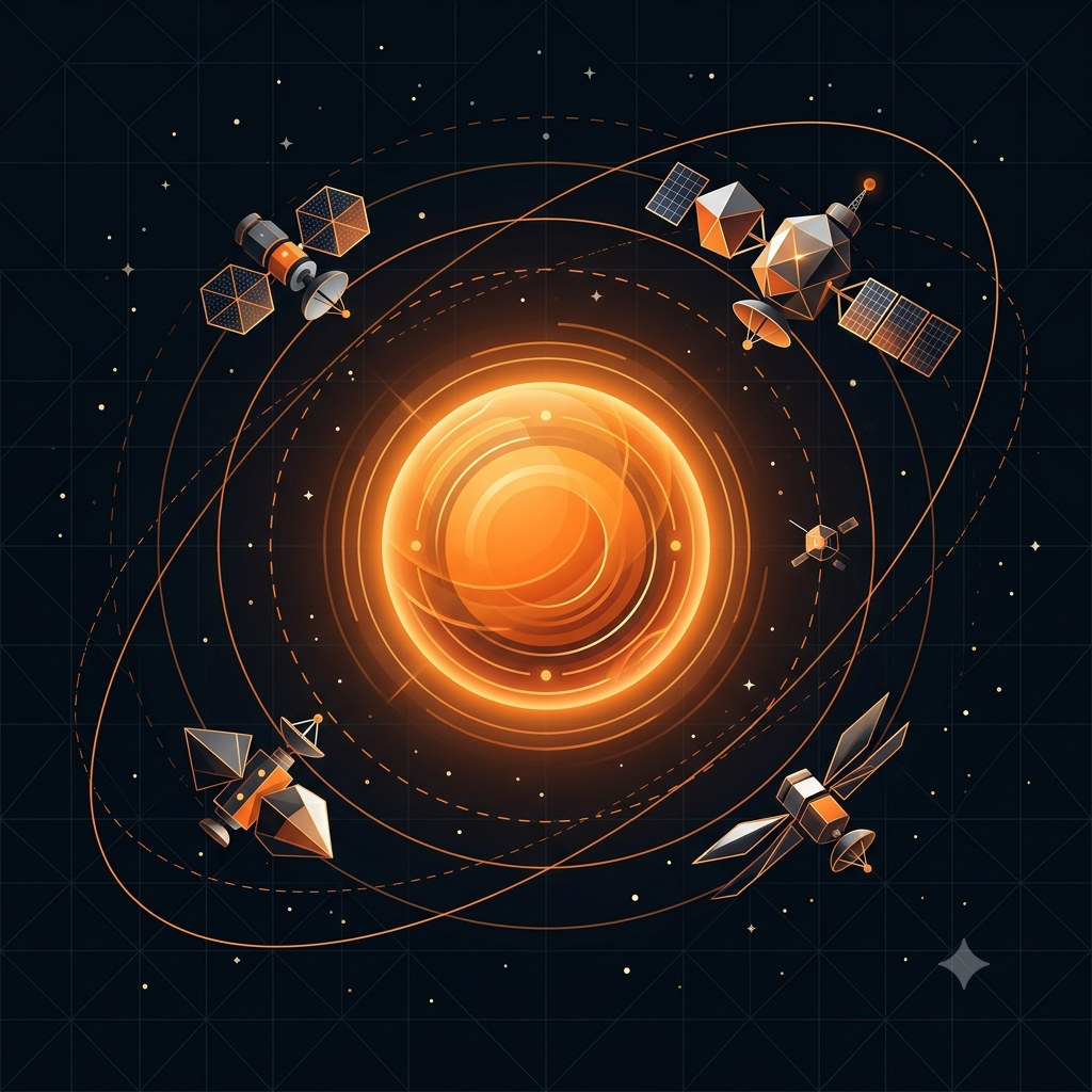 Orbiting satellites